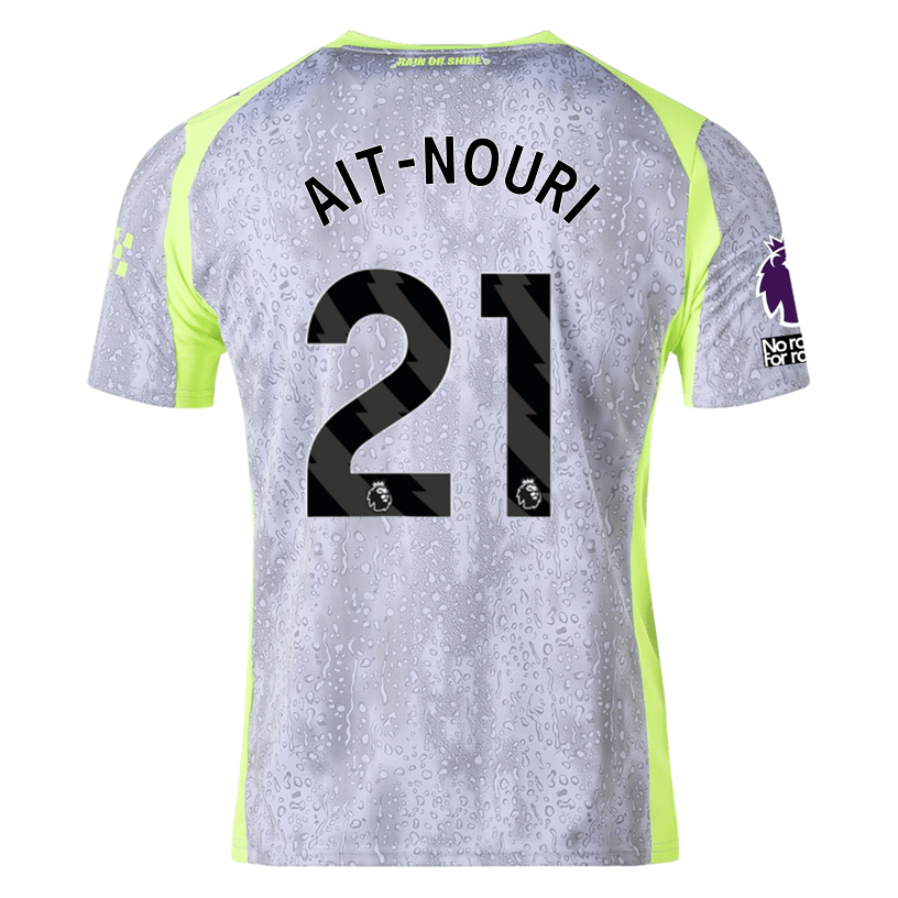 Puma Men's Manchester City Ait - nouri Third Jersey w/ EPL + No Room For Racism Patches 25/26 (Cool Weather/Pro Green) | SoccerWearhouse