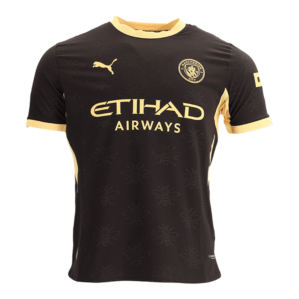 Puma Mens Manchester City Authentic Away Jersey 26/27 (Black/Yellow) | SoccerWearhouse