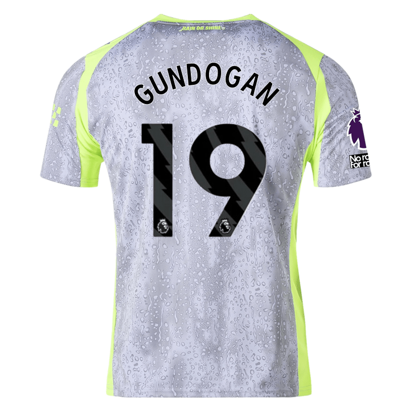 Puma Men's Manchester City Gundogan Third Jersey w/ EPL + No Room For Racism Patches 25/26 (Cool Weather/Pro Green) | SoccerWearhouse