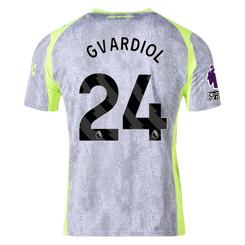 Puma Men's Manchester City Gvardiol Third Jersey w/ EPL + No Room For Racism Patches 25/26 (Cool Weather/Pro Green) | SoccerWearhouse