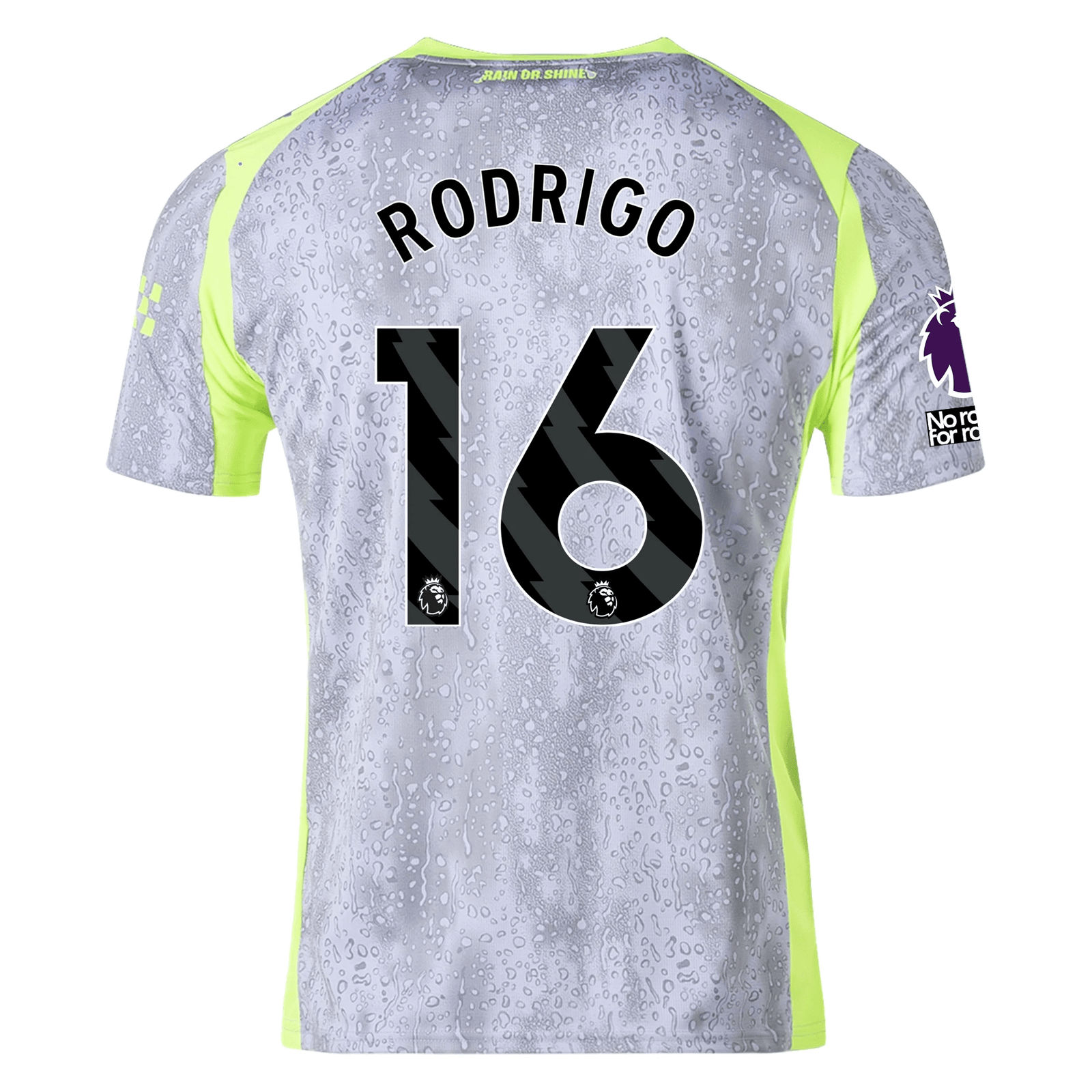 Puma Men's Manchester City Rodrigo Third Jersey w/ EPL + No Room For Racism Patches 25/26 (Cool Weather/Pro Green) | SoccerWearhouse