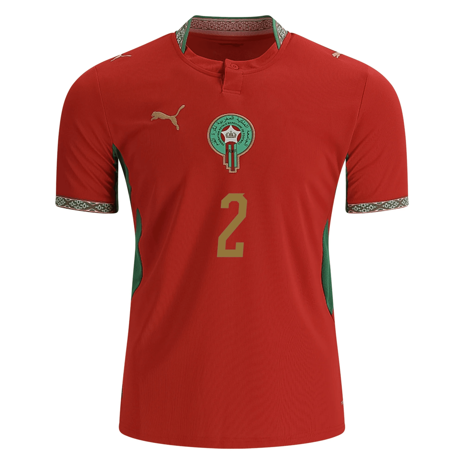 Puma Mens Morocco Achraf Hakimi Home Jersey 2026 (Red) | SoccerWearhouse