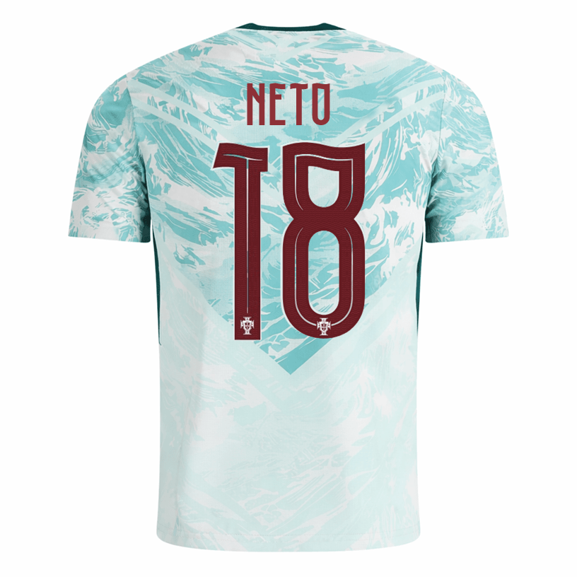 PUMA Men's Neto Portugal 2026 Authentic Match Away Jersey (White/Green Lagoon) | SoccerWearhouse