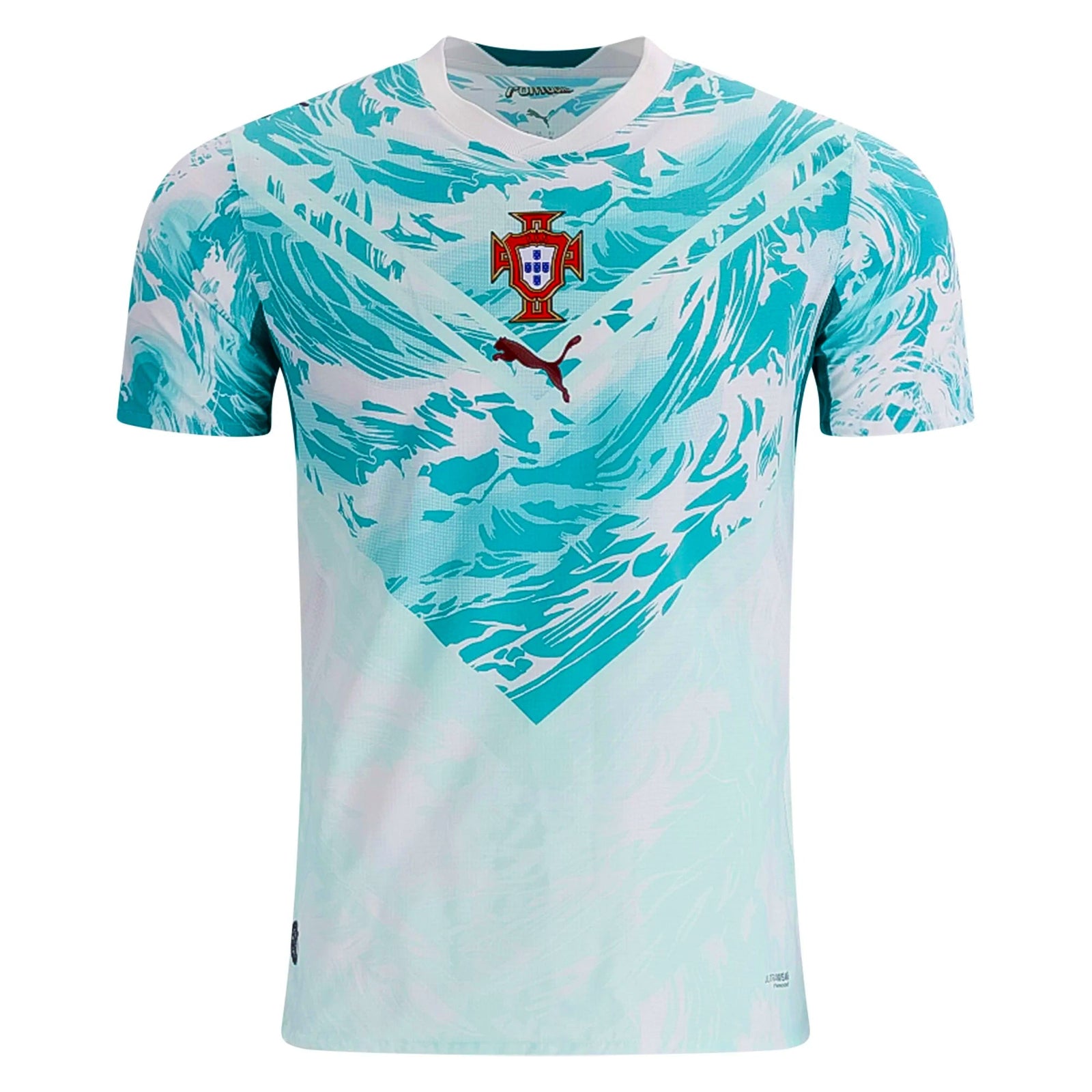 PUMA Men's Portugal 2026 Authentic Match Away Jersey (White/Green Lagoon) | SoccerWearhouse