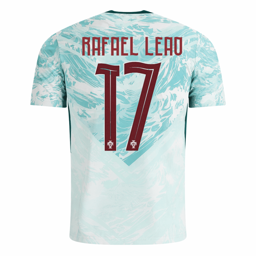 PUMA Men's Rafael Leao Portugal 2026 Authentic Match Away Jersey (White/Green Lagoon) | SoccerWearhouse