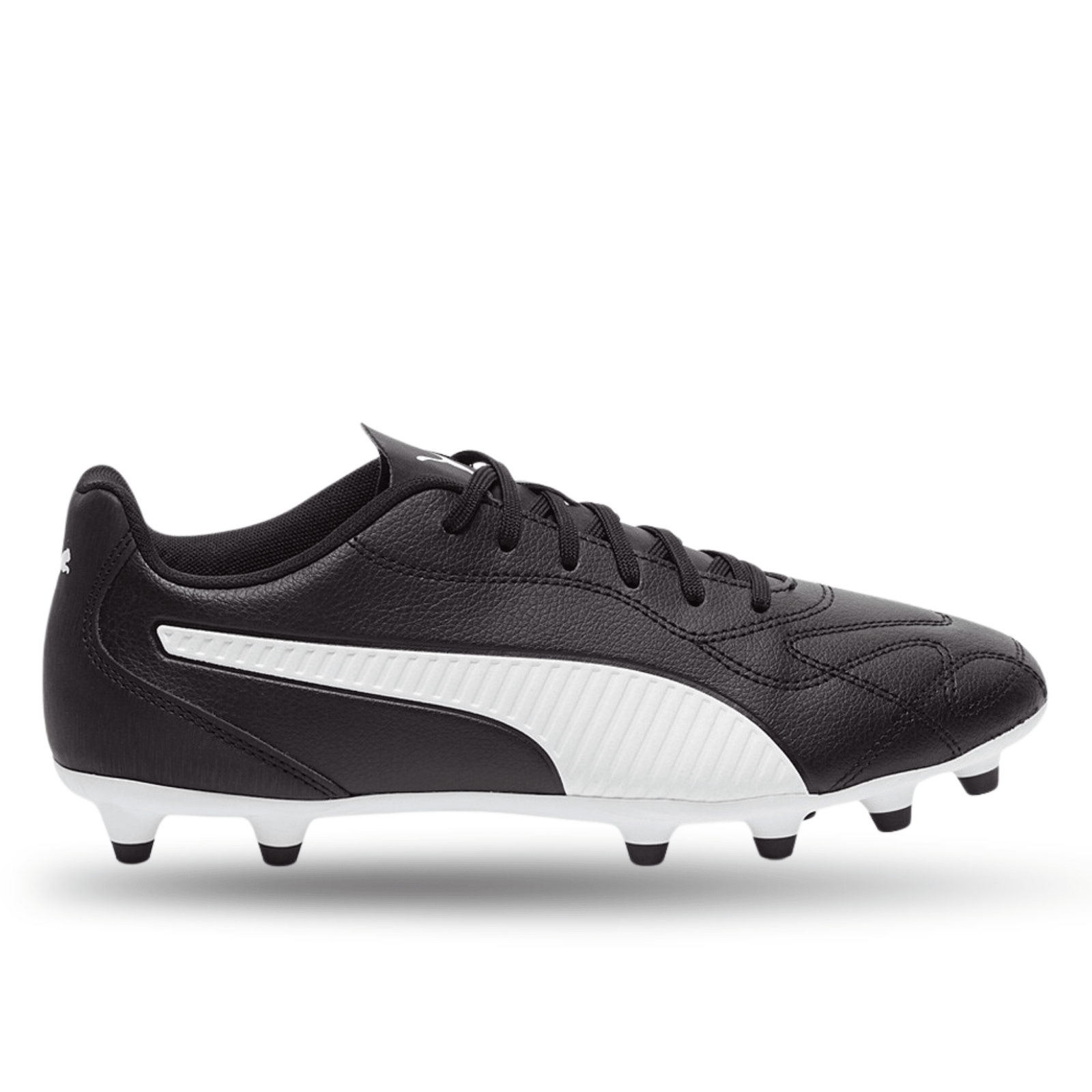 Puma Monarch II FG/AG Soccer Cleats (Puma Black/White) | SoccerWearhouse