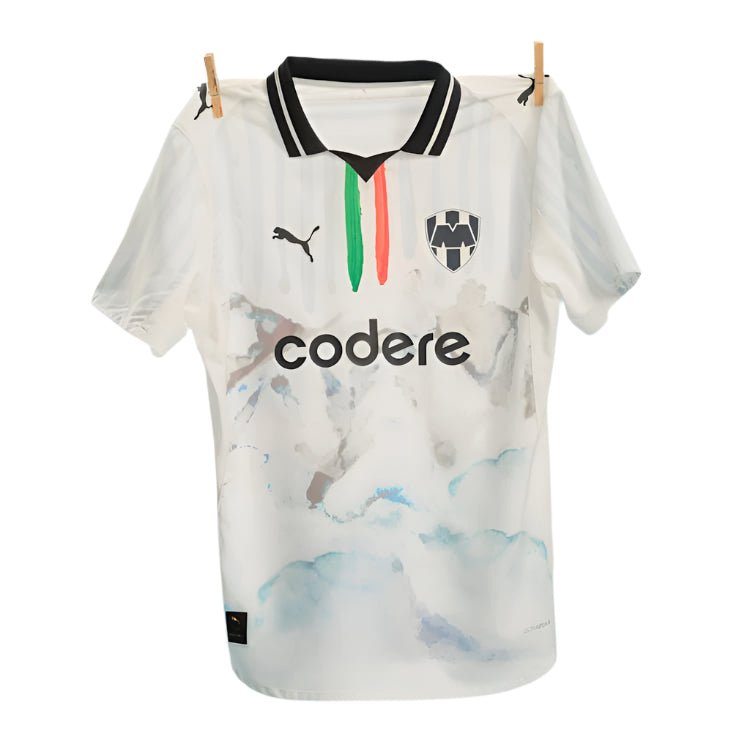 Puma Monterrey 25/26 Kid Super Jersey (Puma White/Deep Navy) | SoccerWearhouse