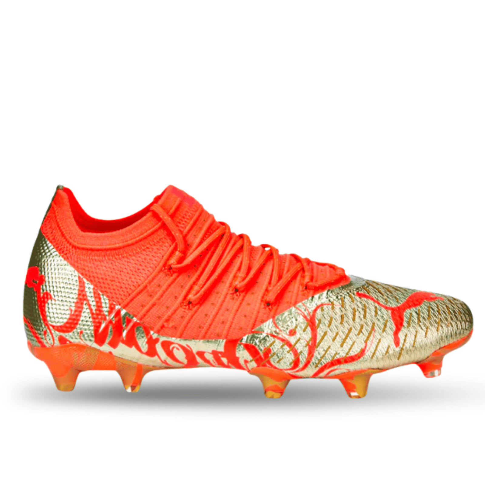 Puma Neymar Jr. Future Z 1.4 Firm Ground Soccer Cleats (Fiery Coral Gold) | SoccerWearhouse