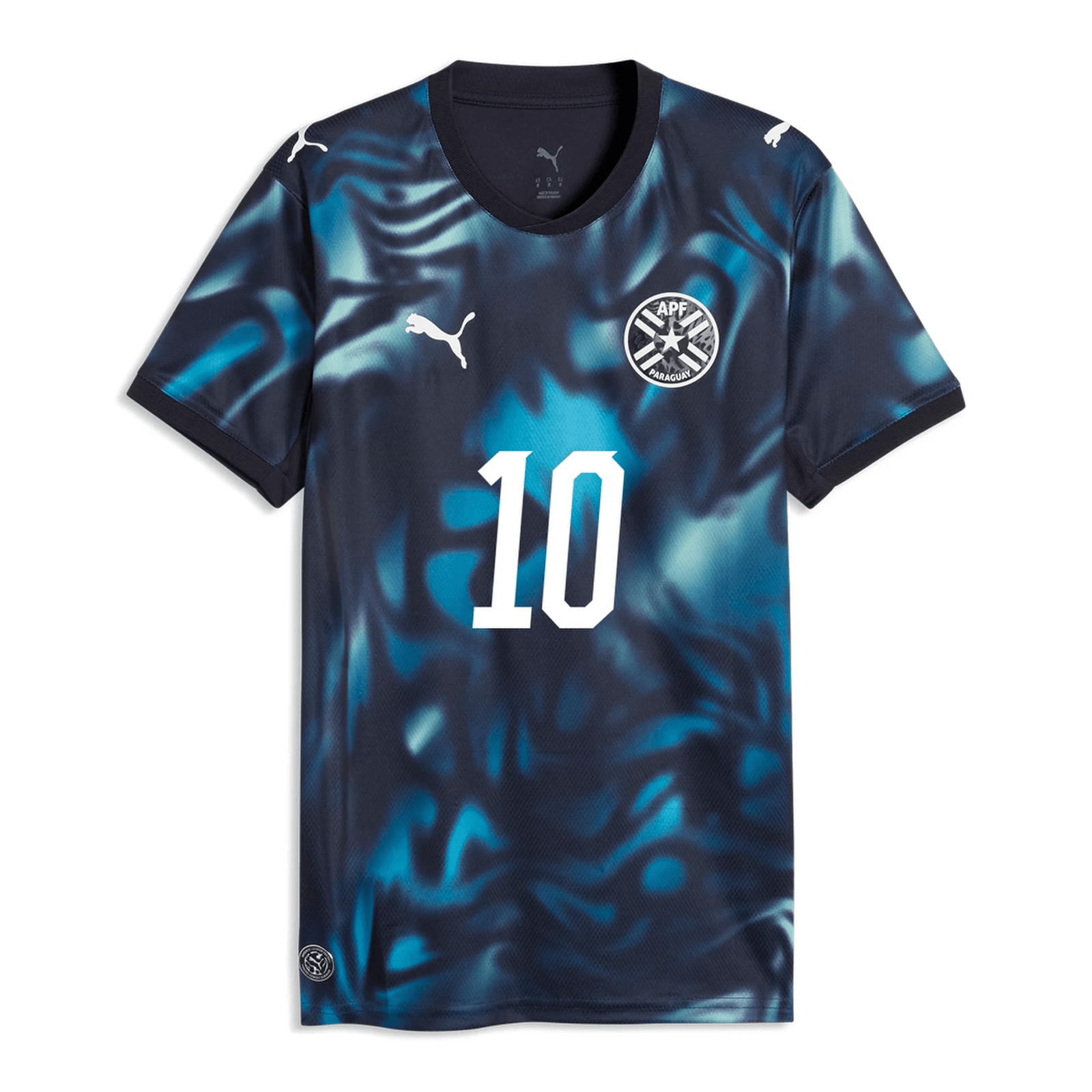 Puma Paraguay Miguel Almirón Away Jersey 2026 (Navy/Tropical Blue) | SoccerWearhouse