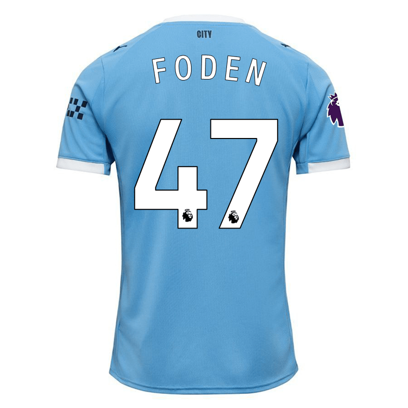 Puma Phil Foden Manchester City Home Jersey 25/26 w/ EPL + Sponsor Patch (Team Light Blue/Puma White) | SoccerWearhouse