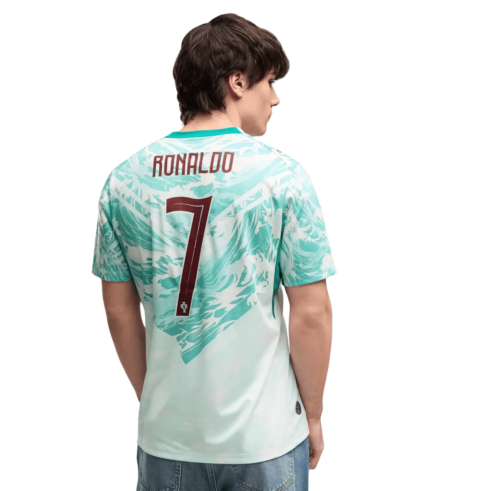Puma Portugal Cristiano Ronaldo Away Jersey 2026 (Green Lagoon/White)* | SoccerWearhouse