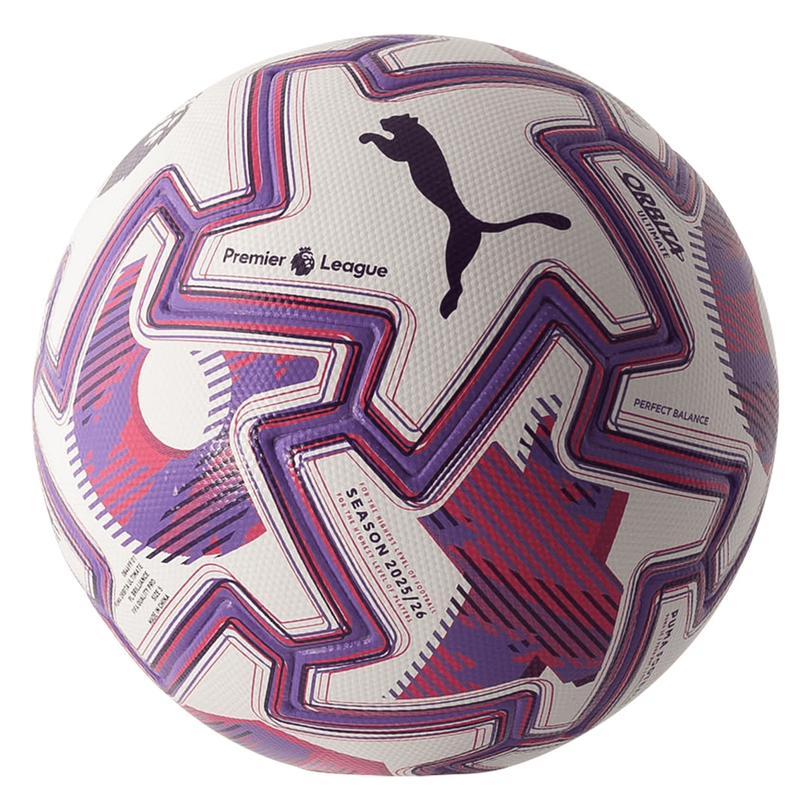 Puma Premier League Orbita Ultimate Brilliance Official Match Ball 25/26 (White/Multi Color) | SoccerWearhouse