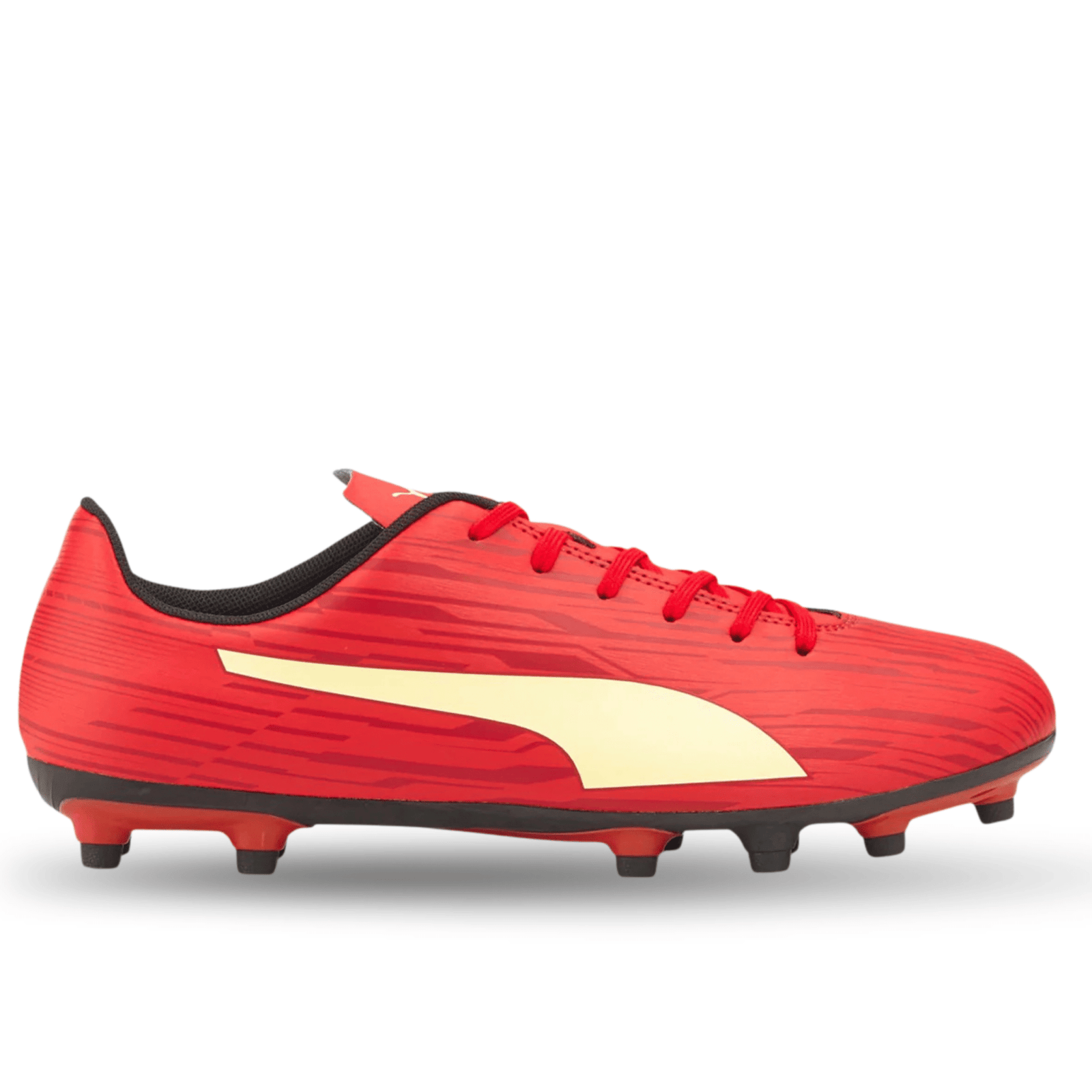 Puma Rapido III FG/AG Soccer Cleats (Red/Fresh Yellow/Chili Pepper) | SoccerWearhouse