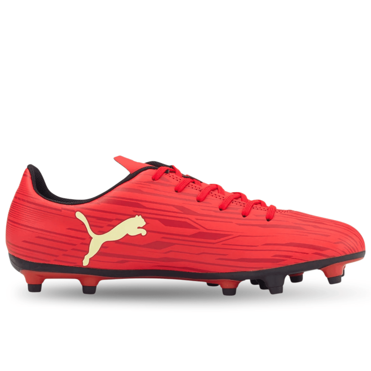 Puma Rapido III FG/AG Soccer Cleats (Red/Fresh Yellow/Chili Pepper) | SoccerWearhouse