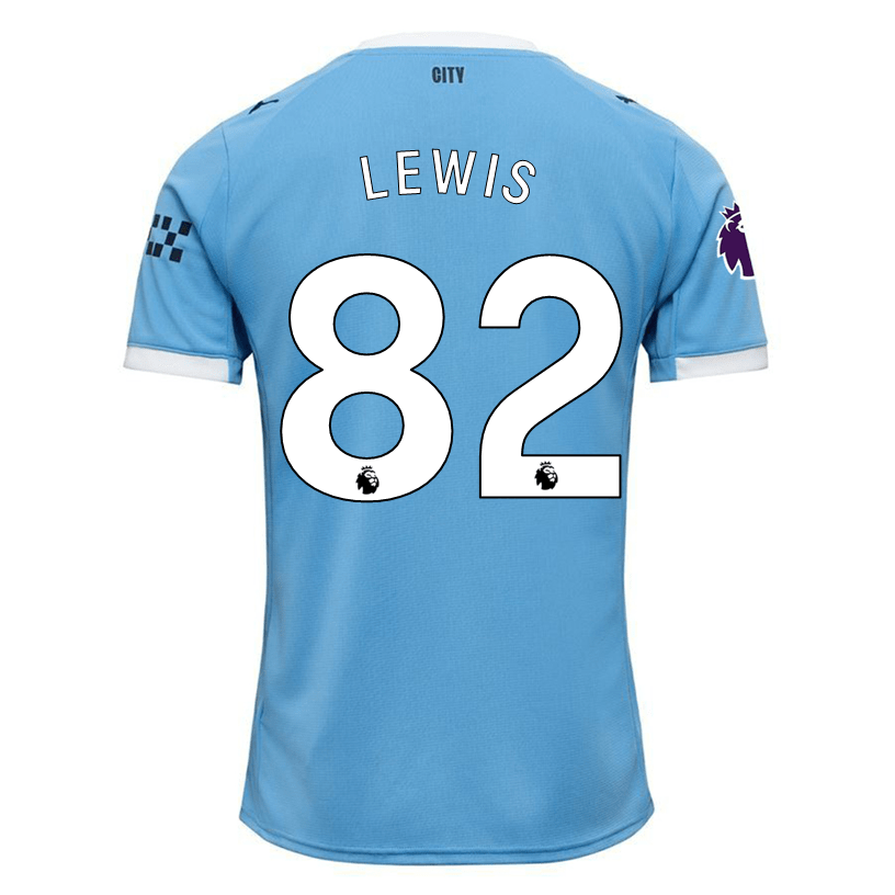 Puma Rico Lewis Manchester City Home Jersey 25/26 w/ EPL + Sponsor Patch (Team Light Blue/Puma White) | SoccerWearhouse