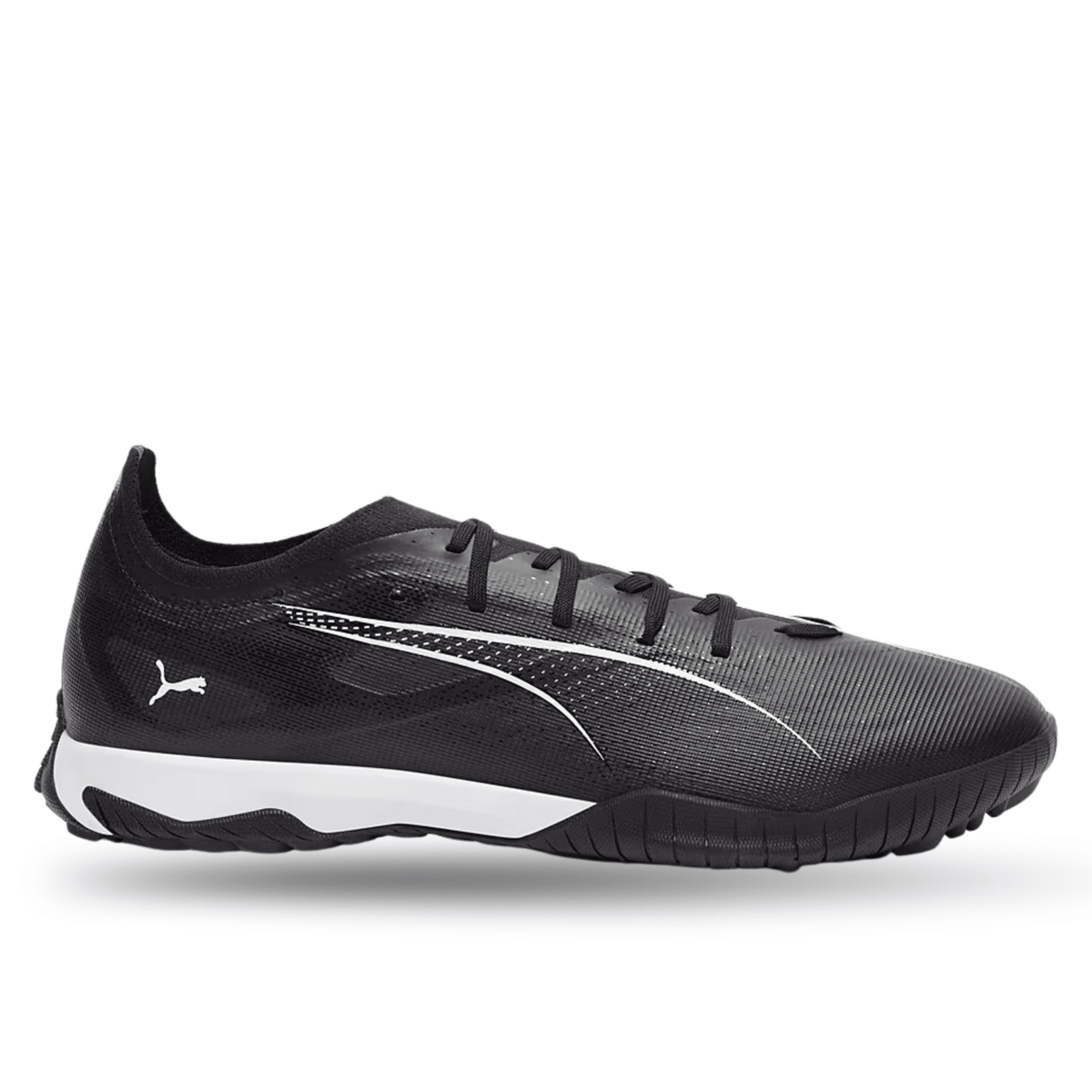 PUMA Ultra 5 Match TT Turf Soccer Shoes (Black/White) | SoccerWearhouse