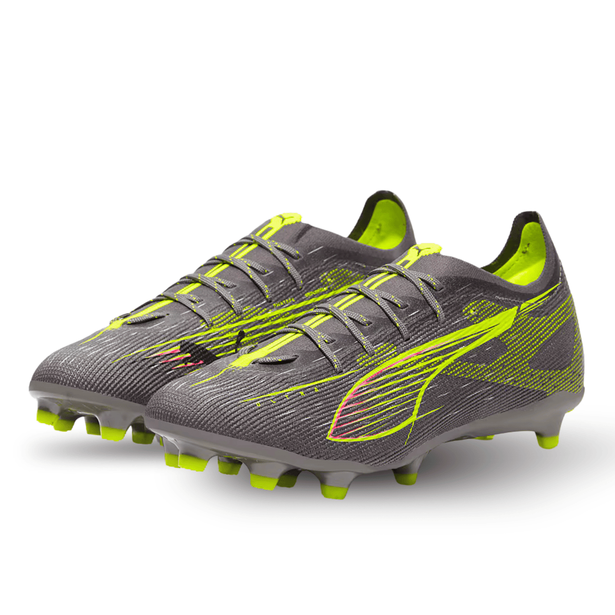 Puma Ultra 5 Pro FG/AG Soccer Cleats (Matte Aged Silver - Yellow Alert - Sun Struck) | SoccerWearhouse