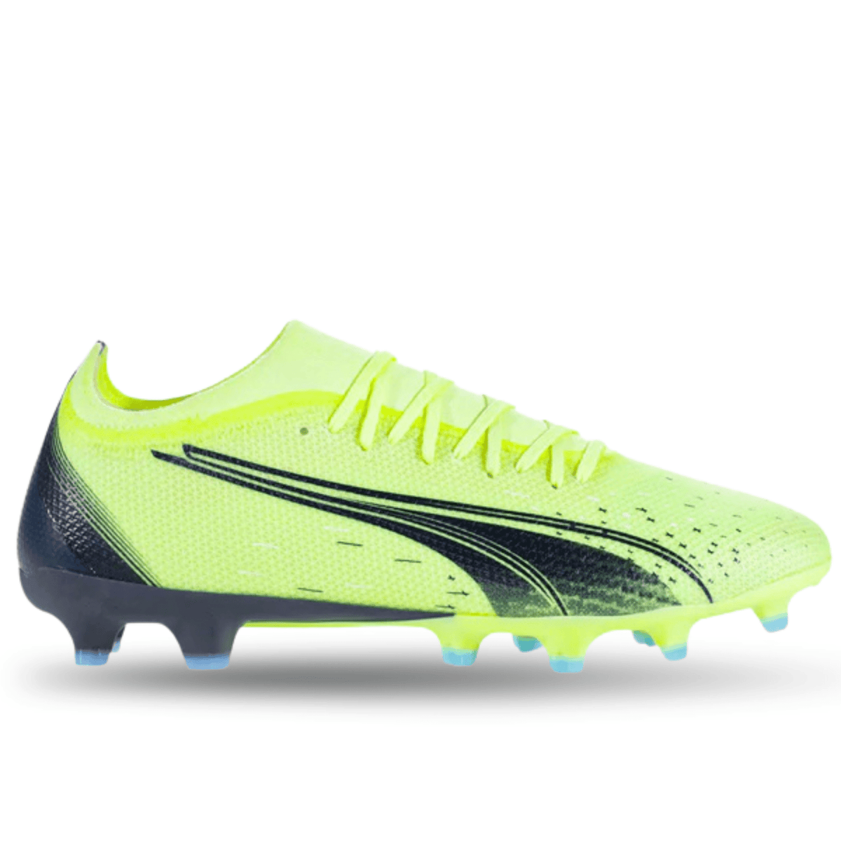 Puma Ultra Match FG/AG Soccer Cleats (Fizzy Light/Parisian Blue) | SoccerWearhouse