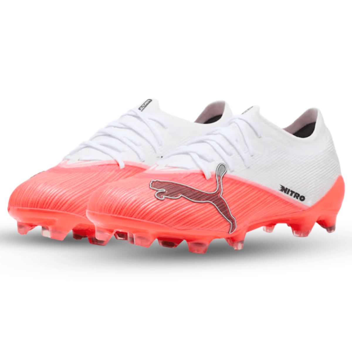 Puma Ultra Nitro 7 Pro FG Soccer Cleats (White/Pink) | SoccerWearhouse