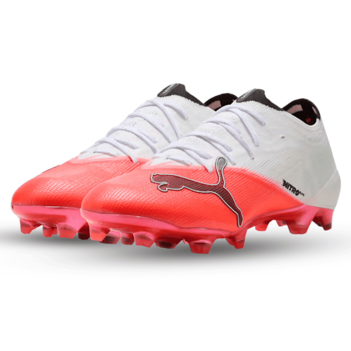 Puma Ultra Nitro 7 Ultimate FG Soccer Cleats (White/Pink) | SoccerWearhouse