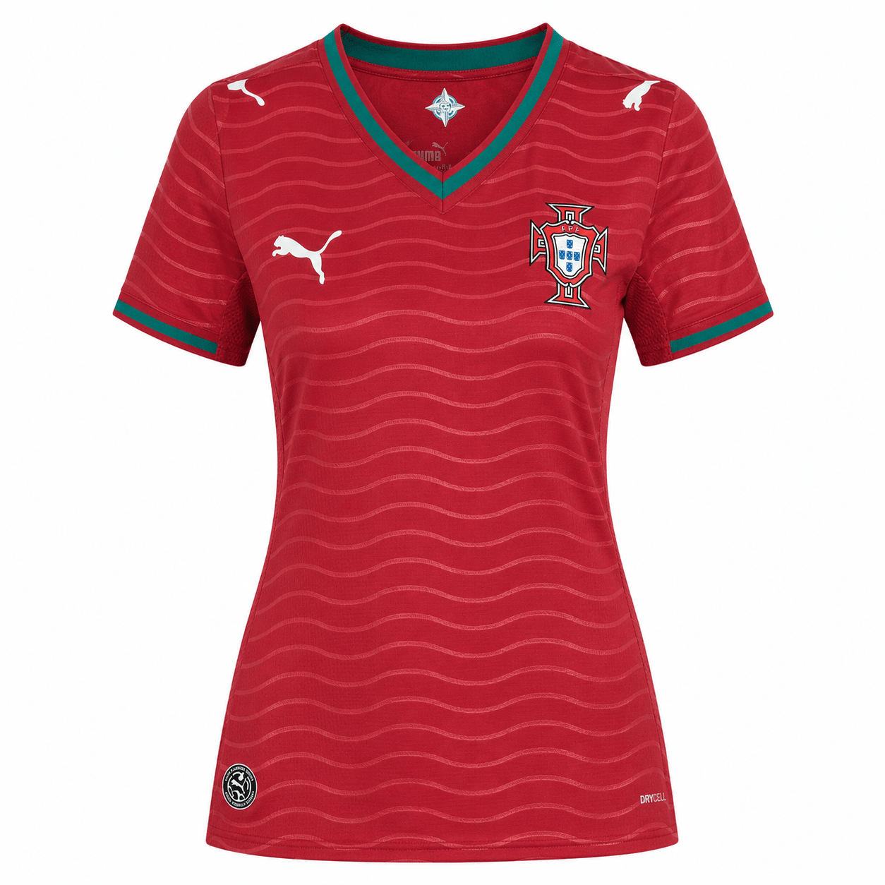 Puma Women’s Portugal 2026 Home Jersey (Club Red/Green Lagoon) | SoccerWearhouse