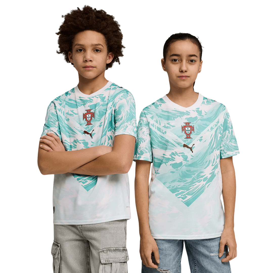 Puma Youth Portugal Away Jersey 2026 (White/Green) | SoccerWearhouse