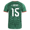adidas Men's Israel Reyes Mexico Home 2026 World Cup Jersey (Bold Green)
