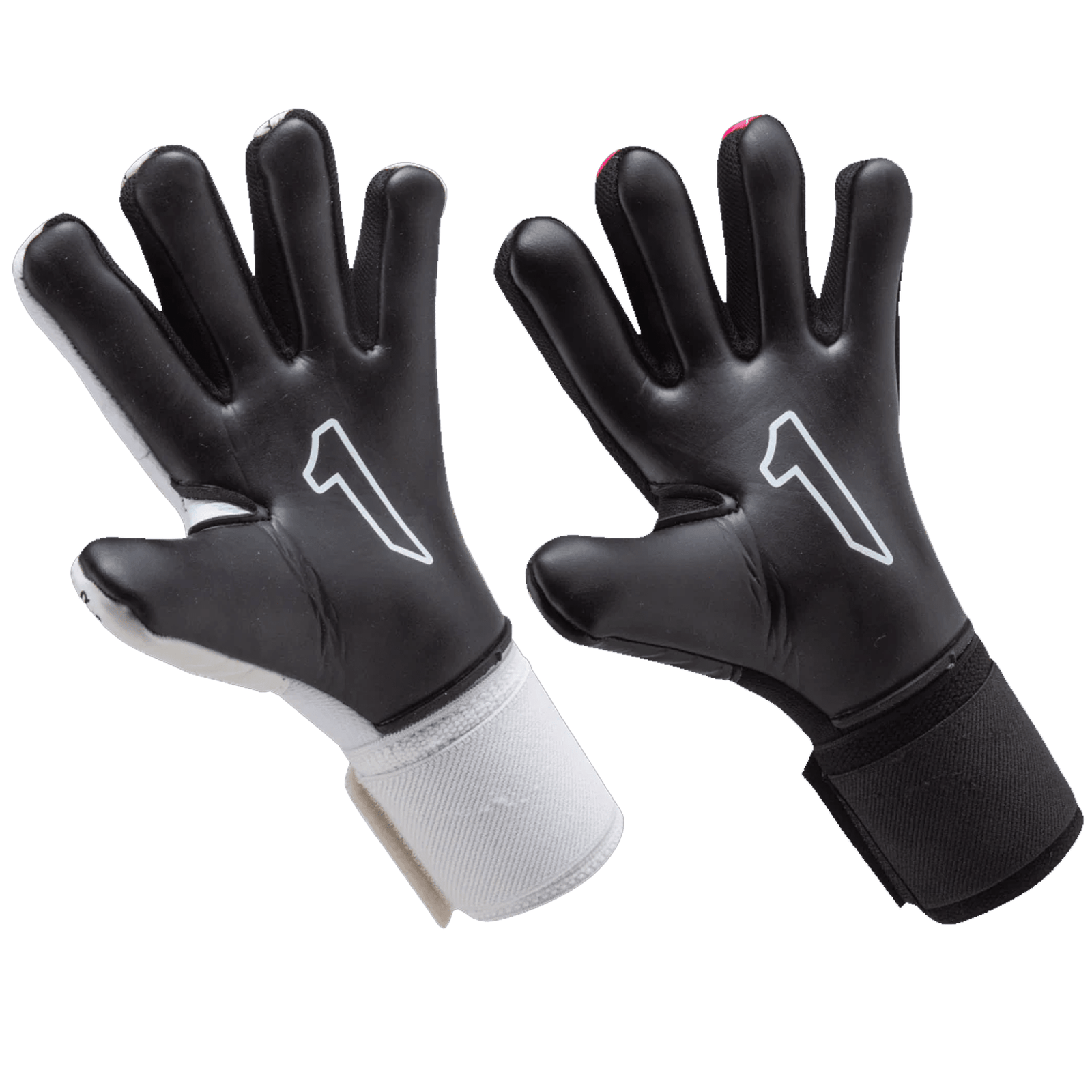 Rinat Asimetrik Training Spine Finger Protection Goalkeeper Gloves (White/Blue) | SoccerWearhouse