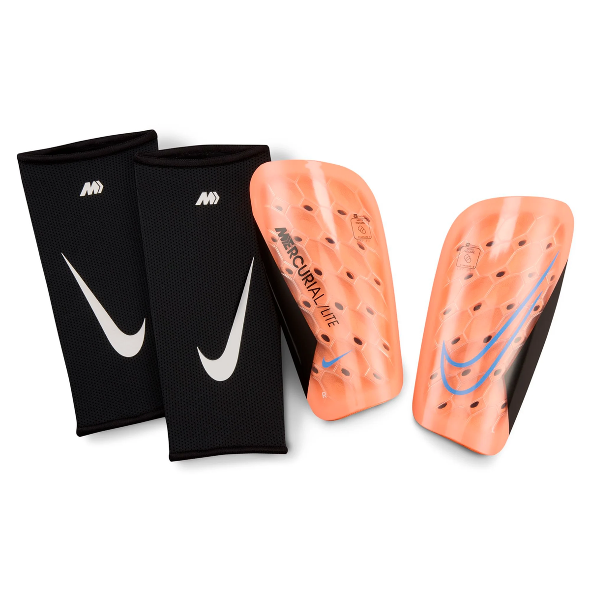 Nike Mercurial Lite Shin Guards (Orange Pulse/Royal Pulse)