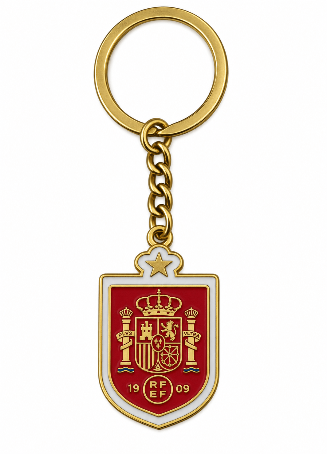 Spain National Team Double Sided Metal Crest Keychain | SoccerWearhouse