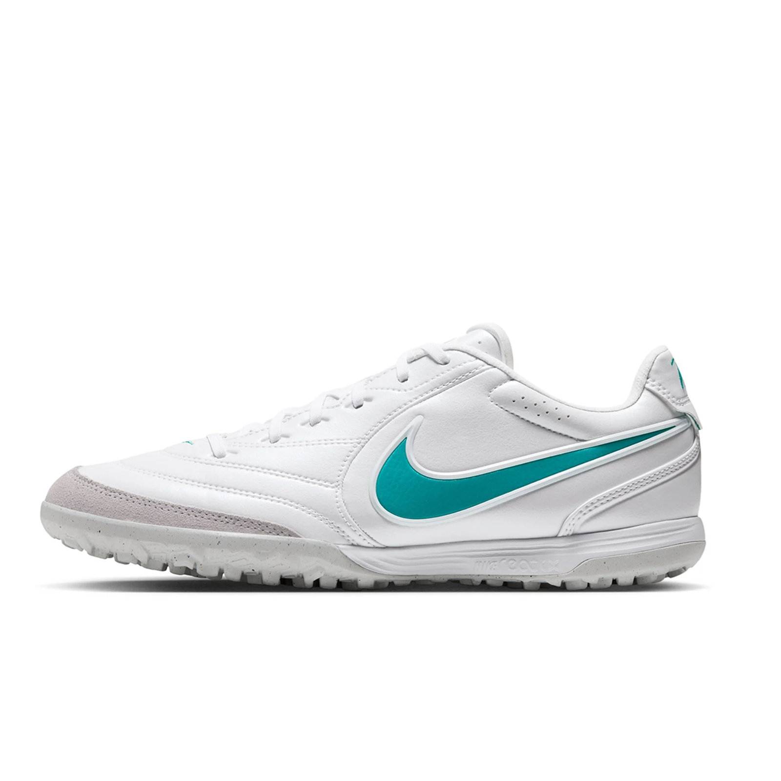 Nike Tiempo Ligera Pro Turf Soccer Shoes (White/Dusty Cactus)