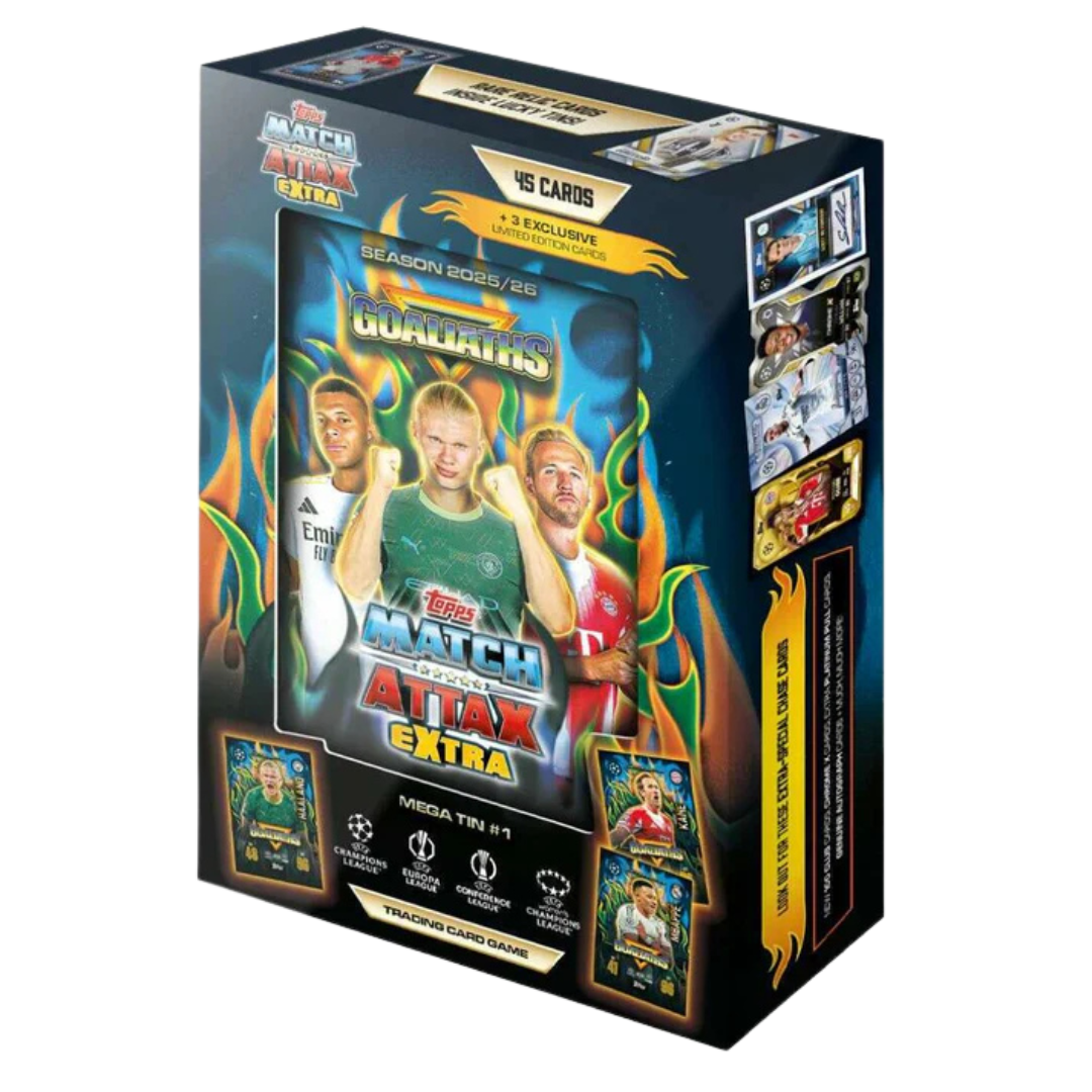 Topps Match Attax 2025/26 Goaliaths Mega Tin 1 (45 Cards + 3 Limited Edition) | SoccerWearhouse