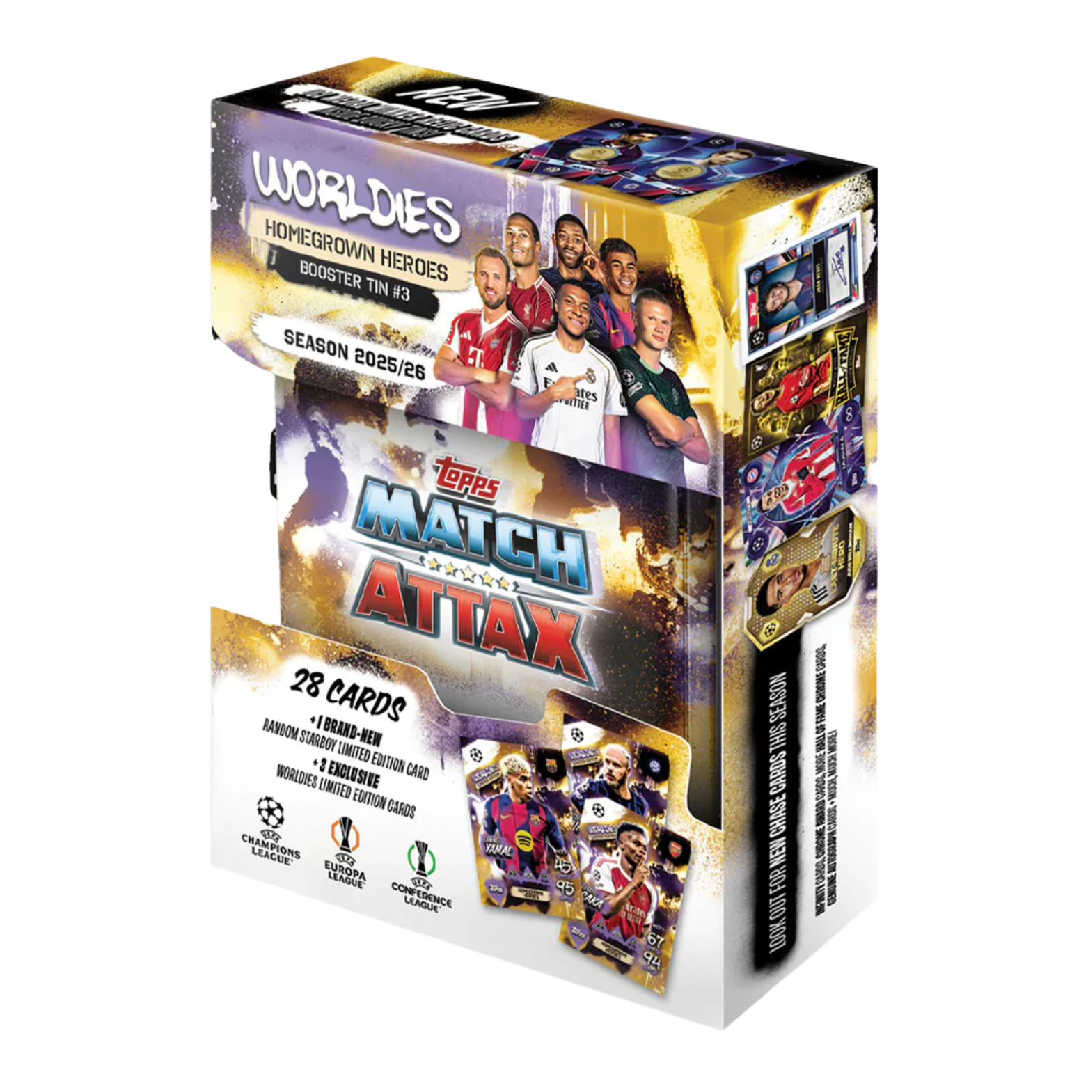 Topps Match Attax 25/26 Homegrown Heroes Booster Tin 3 (28 Cards + 3 Limited Edition) | SoccerWearhouse