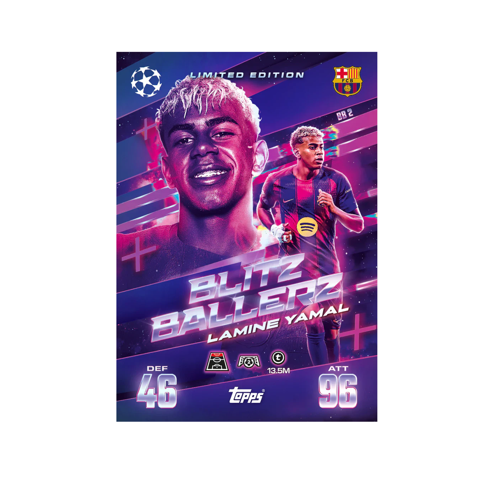 Topps Match Attax Blitz Baller Mega Tin 3 25/26 (45 Cards + 3 Limited Edition) | SoccerWearhouse