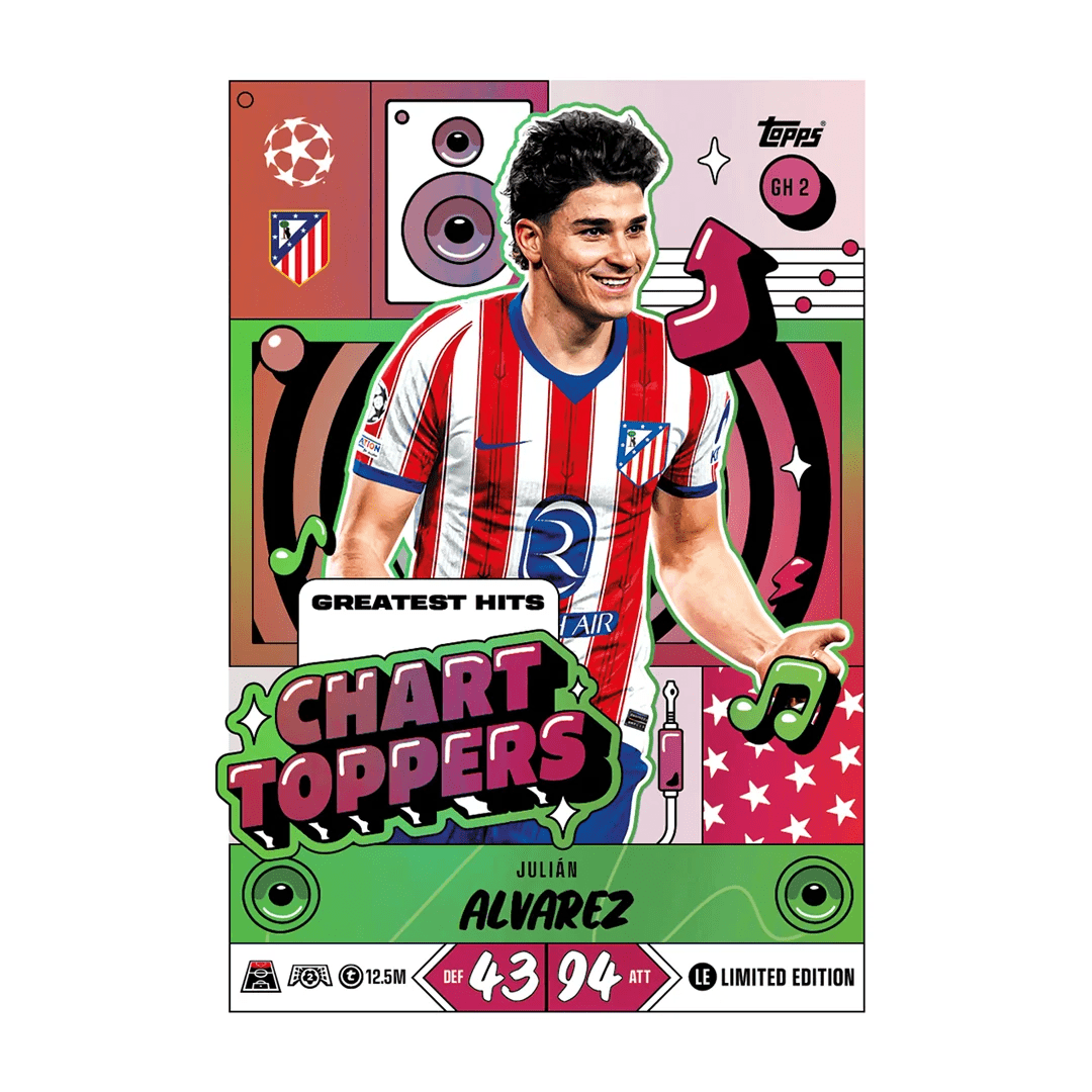 Topps UCL 26/27 Match Attax #1 Chart Toppers Cards (Green/Red) | SoccerWearhouse