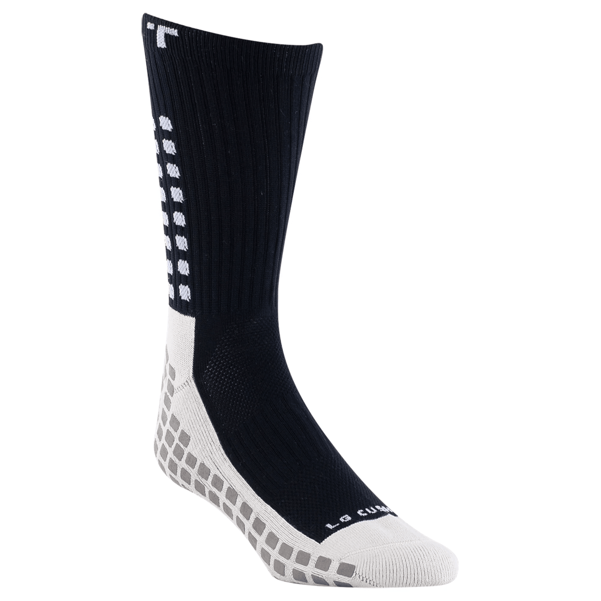 TRUsox 3.0 Mid - Calf Crew Grip Socks (Black) | SoccerWearhouse