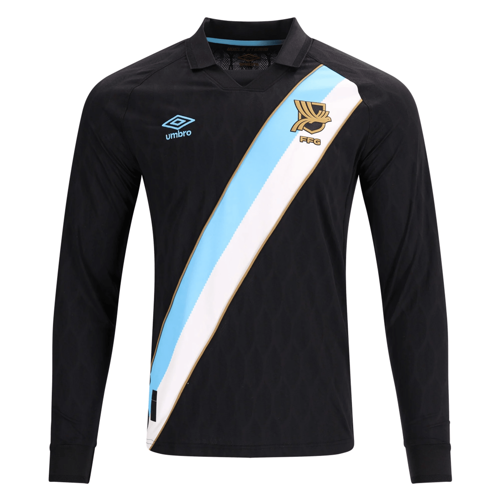 Umbro Guatemala Long Sleeve Away Jersey 2026 (Black) | SoccerWearhouse