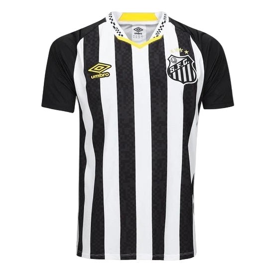 Umbro Men's Santos FC Away Jersey 25/26 (Black/White) | SoccerWearhouse