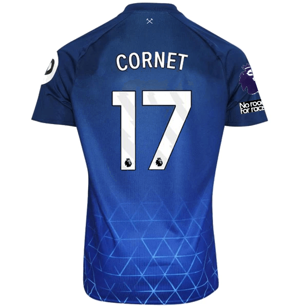 Umbro West Ham Maxwel Cornet Third Jersey w/ EPL + No Room For Racism Patches 23/24 (Navy/Sky Blue) | SoccerWearhouse