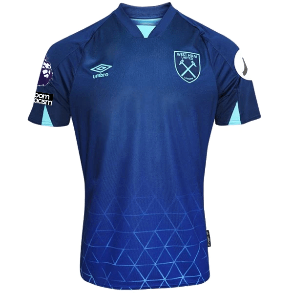 Umbro West Ham Third Jersey w/ EPL + No Room For Racism Patches 23/24 (Navy/Sky Blue) | SoccerWearhouse