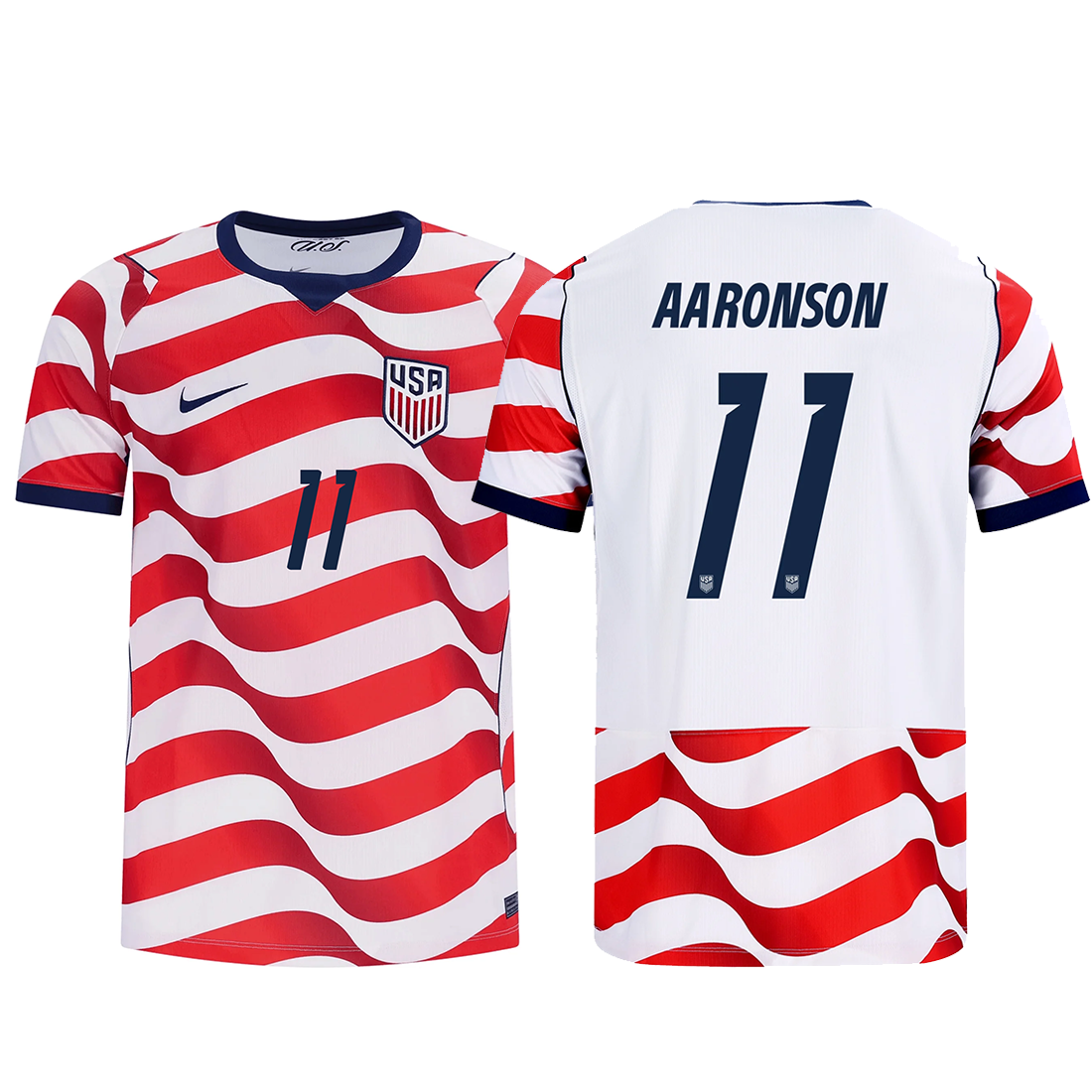 Nike Mens United States Brenden Aaronson Stadium Home Jersey 2026 (Sail/Midnight Navy)