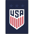 USA Womens Soccer Crest Poster (Navy)