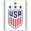 USA Womens 4 Star Crest Poster (White)