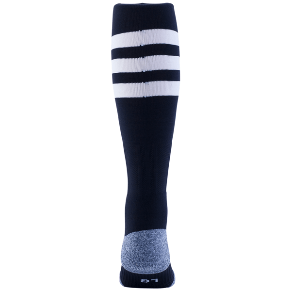 adidas 3 Stripe Hoop Sock (Black/White) | SoccerWearhouse