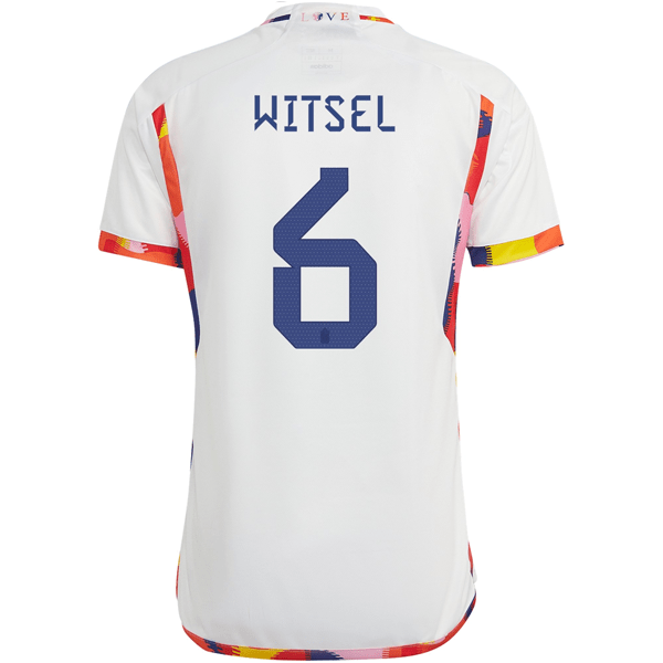 adidas Belgium Axel Witsel Away Jersey 22/23 (White/Multi) | SoccerWearhouse