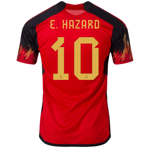 adidas Belgium Eden Hazard Home Jersey 22/23 (Red/Black) | SoccerWearhouse