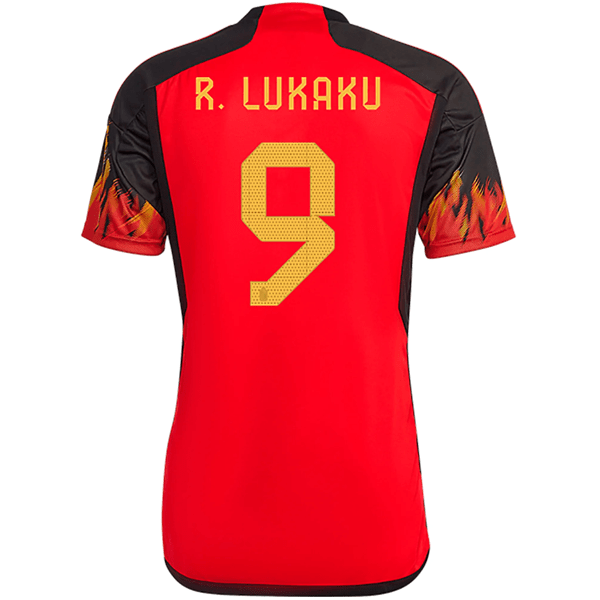 adidas Belgium Romelu Lukaku Home Jersey 22/23 (Red/Black) | SoccerWearhouse