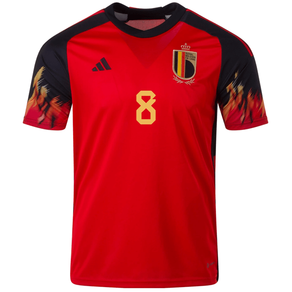 adidas Belgium Youri Tielemans Home Jersey 22/23 (Red/Black)