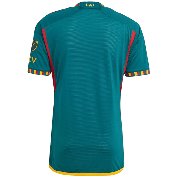 adidas La Galaxy Authentic Away Jersey 24/25 + Apple TV & MLS w/ MLS Cup Finals Patch (Green/Yellow) | SoccerWearhouse