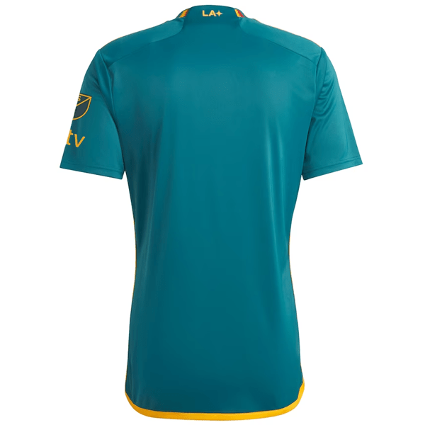 adidas LA Galaxy Away Jersey w/ MLS + Apple TV Patches 23/24 (Green/Yellow) | SoccerWearhouse